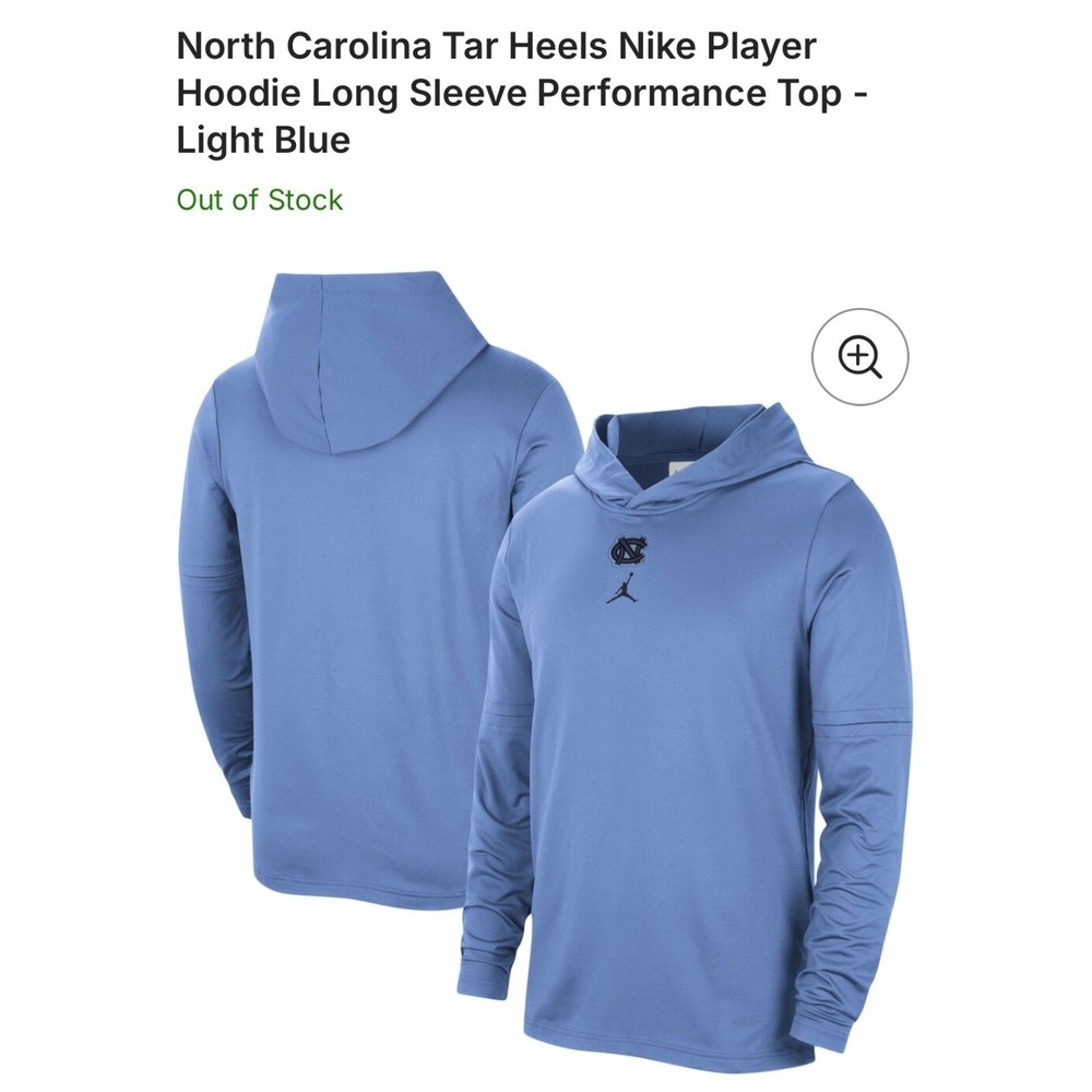 Air Jordan UNC Tar Heels Hoodie Men XL Blue Basketball March Madness HTF!